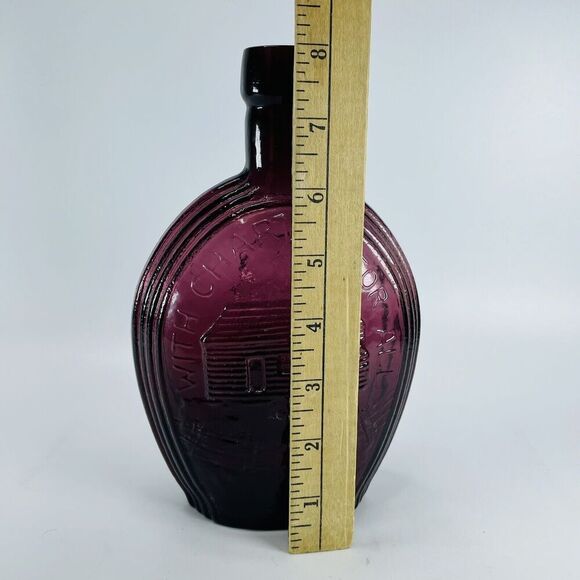 Wheaton Amethyst Glass Purple Bottle Lincoln Malice Toward None Decanter Flask - Picture 9 of 9